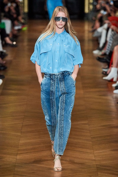 بنطلون دنيم بخصر عالي من ستيلا ماكارتني Stella McCartney