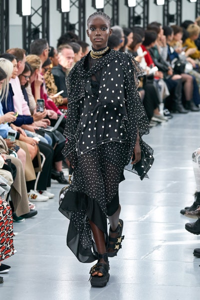 فستان بولكا طويل من ساكاي Sacai