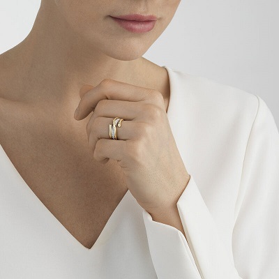 خاتم لطقم ذهب من مجموعة جورج جنسن Georg Jensen