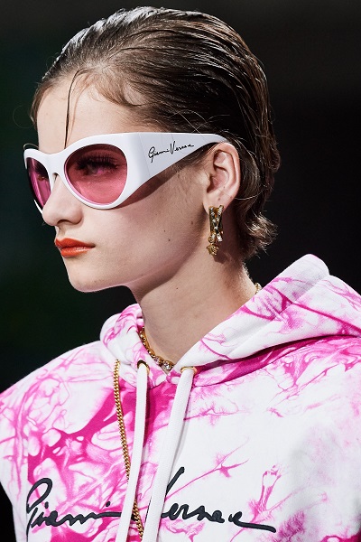 نظارات شمسية بيضاء مستديرة من فرساتشي Versace