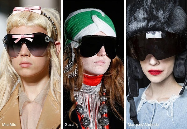 صيحات نظارات شمسية بزجاجة غير منفصلة Shield Sunglasses