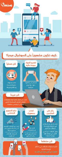 انفوغرافيك: خطوات تكسبك شهرة على السوشال ميديا