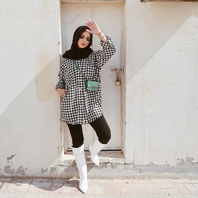 بوت الساق الأبيض وطريقة تنسيقه