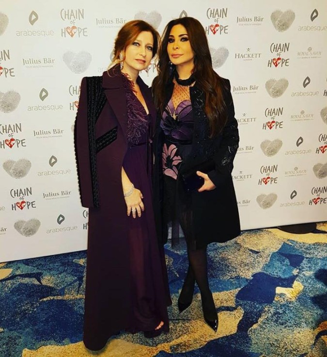 إليسا وكلودين صعب مرة في حفل خيري لدعم الأطفال ذوي القصور القلبي -في العام 2017