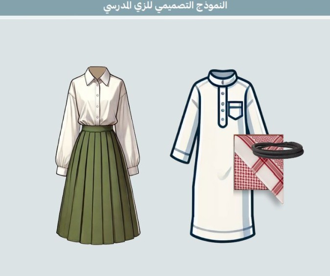                الزي المدرسي للطلبة في رياض الأطفال تصاميم للاستخدام التوضيحي فقط من الدليل الإرشادي للزي المدرسي