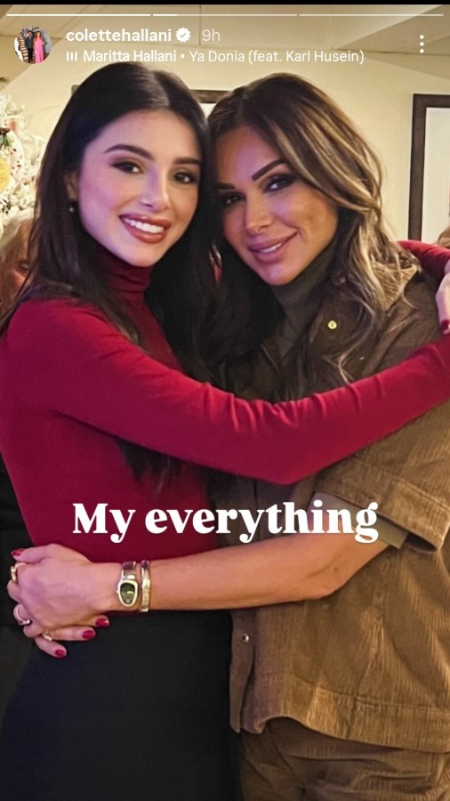 نشرت كوليت الحلاني عبر ستوري حسابها على إنستغرام صورة جمعتها بابنتها ماريتا الحلاني