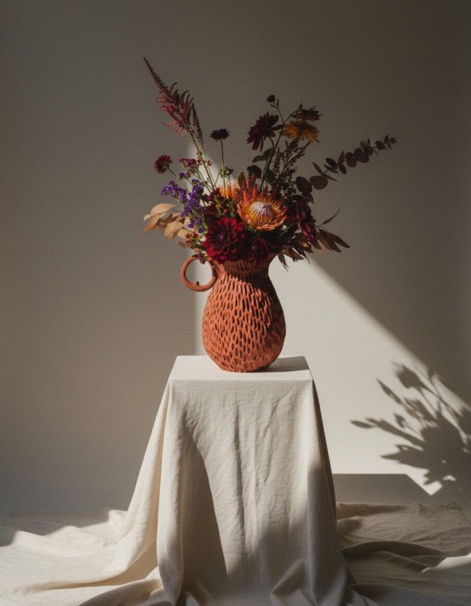 من أعمال فنانة الخزف ماغالي الشمالي