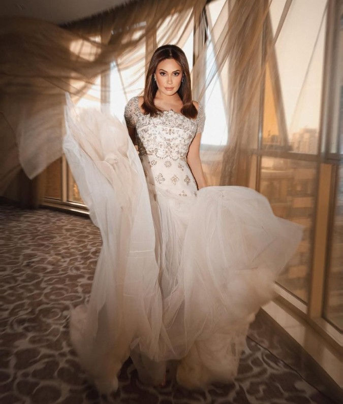 النجمة هند صبري - الصورة من المصمم سعيد قبيسي