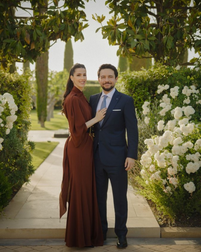                             الأمير الحسين والأميرة رجوة- صورة خاصة