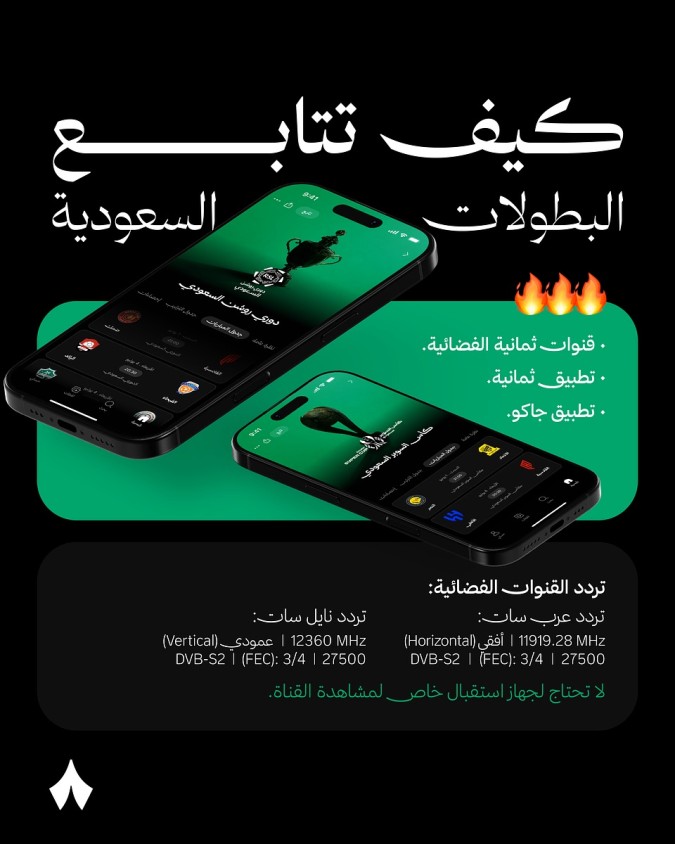 متابعة منافسات البطولات السعودية عبر ثمانية 