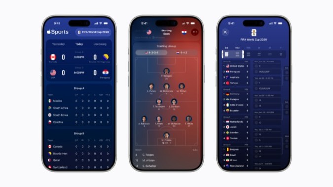 تطبيق Apple Sports