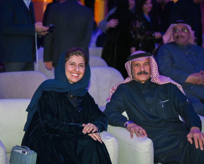 رئيسة تحرير مجلة سيدتي الأستاذة لمى، ورئيس تحرير صحيفة الجزيرة الأستاذ خالد المالك خلال حفل افتتاح "Six flags " القدية   