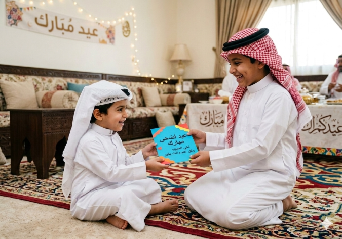 عبارات معايدة للإخوة الصغار