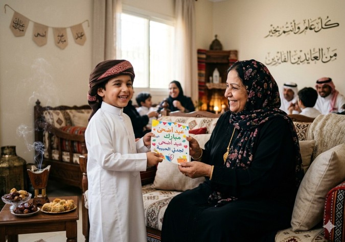 بطاقة معايدة للجدّة