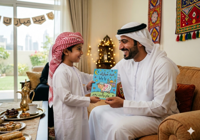 عبارات معايدة للأب