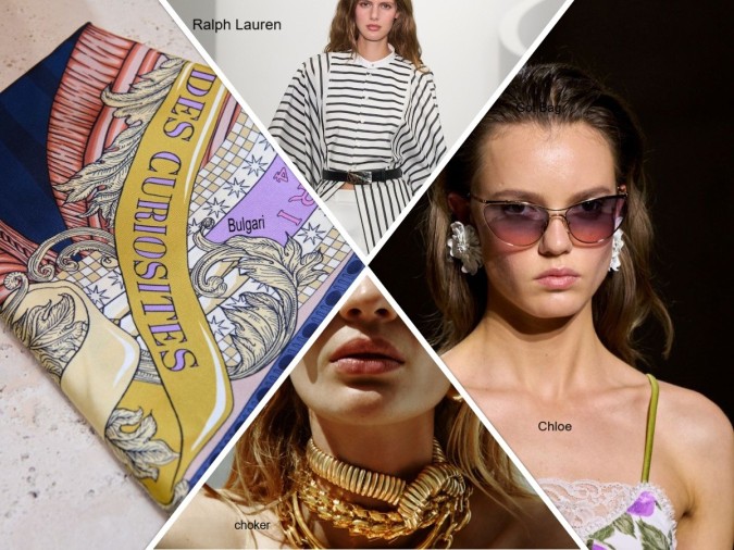 الصور من علامات بالنسياغا Balenciaga وكلوي Chloe ورالف لورين Ralph Lauren وبولغاري Bulgari
