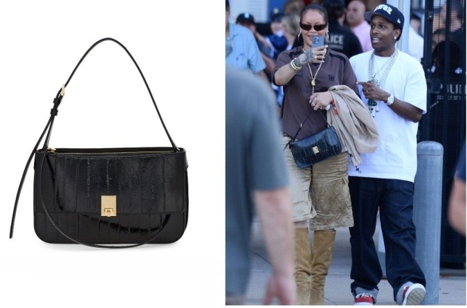 النجمة ريهانا تحمل حقيبة كارا من فيراغامو Ferragamo