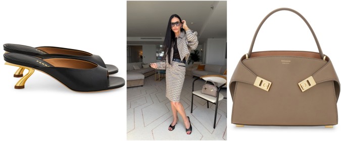  ديمي مور Demi Moore ترتدي من فيراغاموFerragamo في كان - الصورة من العلاقات العامة للدار 
