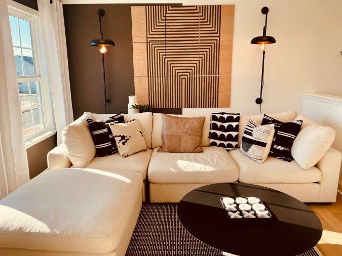 غرفة معيشة مودرن بسيطة