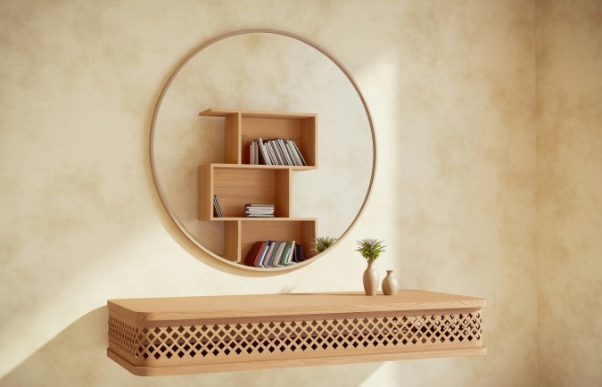 مرآة على الجدار