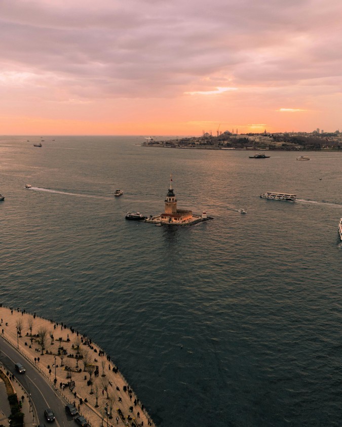 اسطنبول كما تبدو وقت المغيب