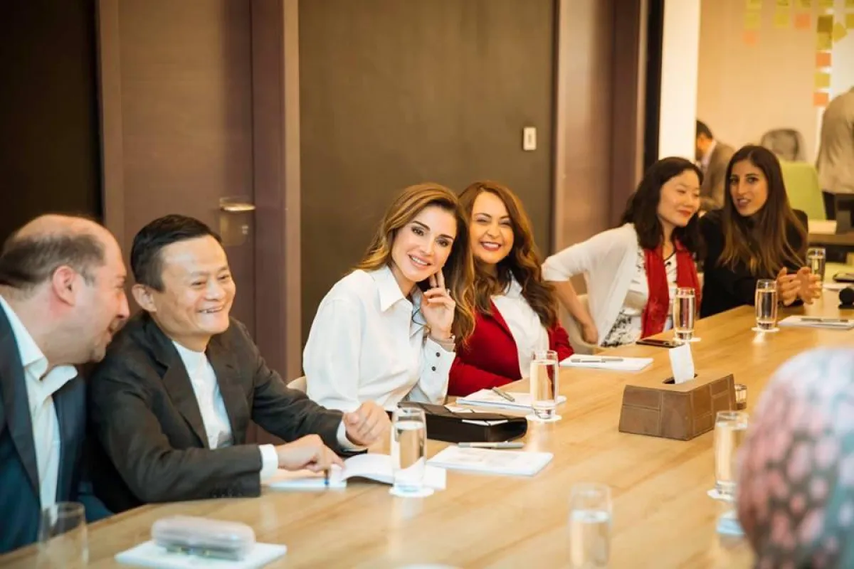 من زيارة الملكة رانيا لمنصة إدراك.jpg