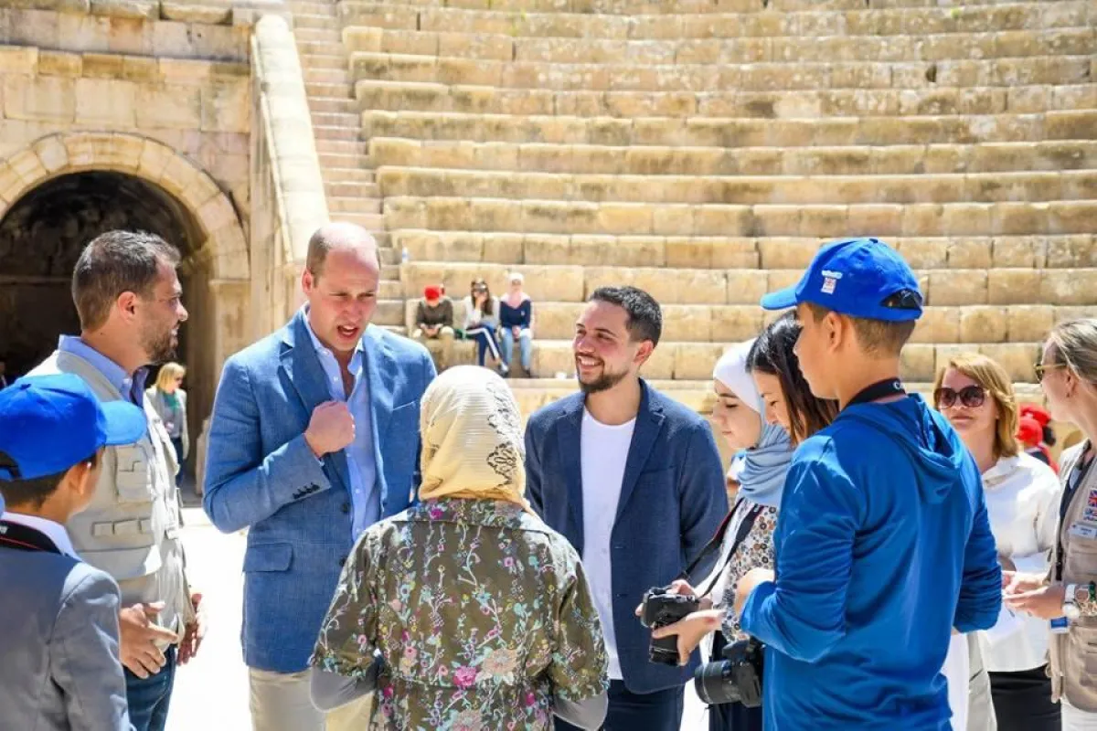 من زيارة الأمير الحسين والأمير ويليام لمدينة جرش الأثرية.jpg