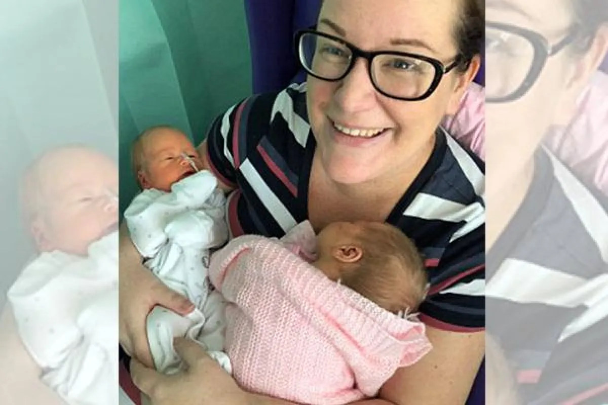 الأم وتوأميها بصحة جيدة الآن.png