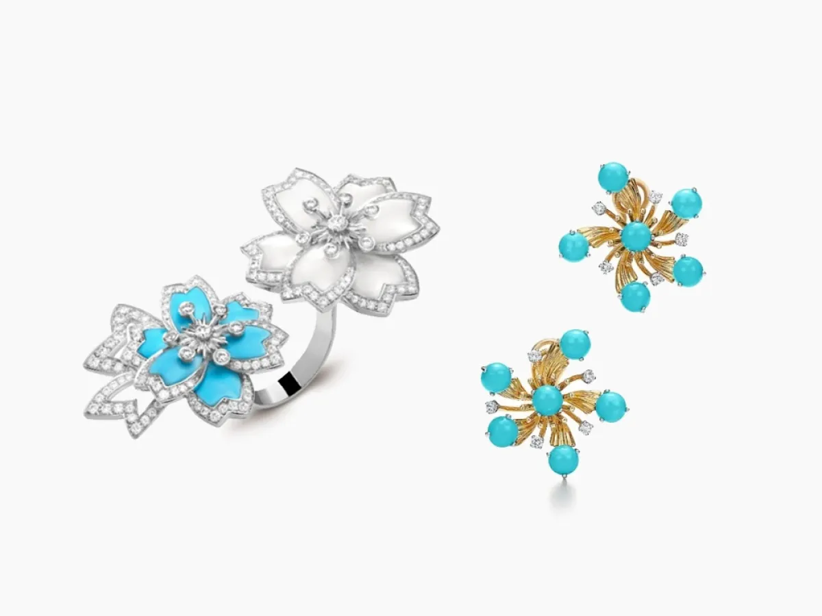 مجوهرات بحجر الفيروز الأزرق