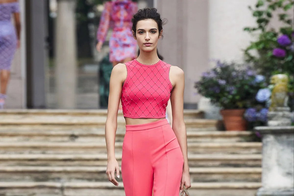 Elisabetta Franchi سروال عالي الخصر من 