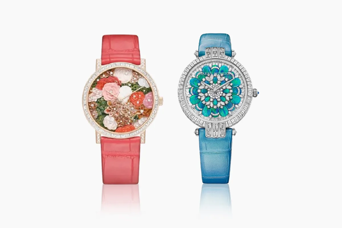 ساعات جلد ملونة 