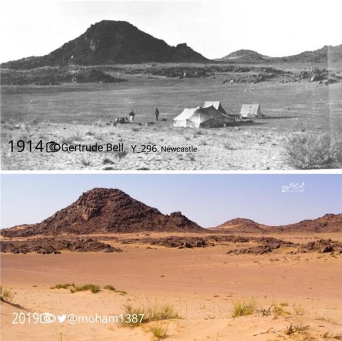 مواطن يوثق بعدسته ما التقطته كاميرات الرحالة والمستشرقين بالسعودية