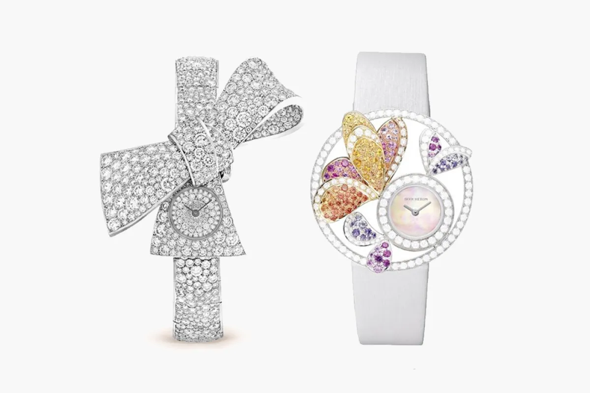 ساعات مزينة بفيونكة