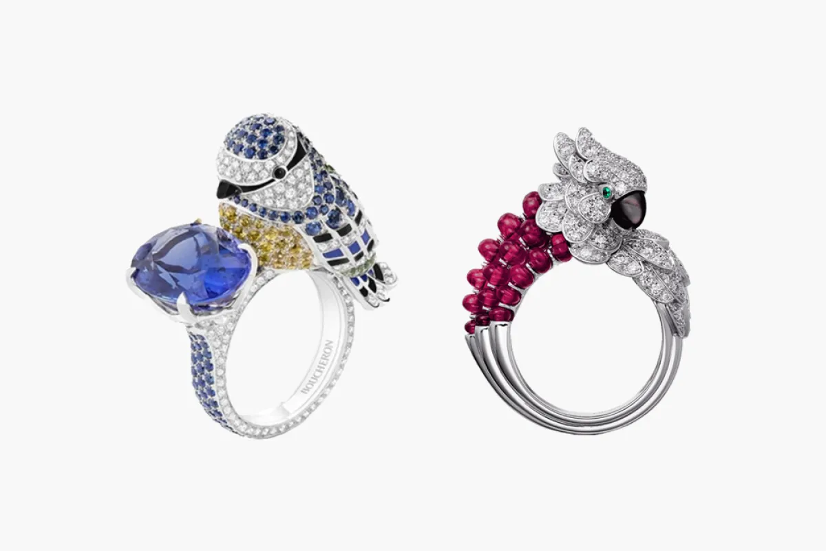 خواتم ذهب مرصعة بحجر البخت