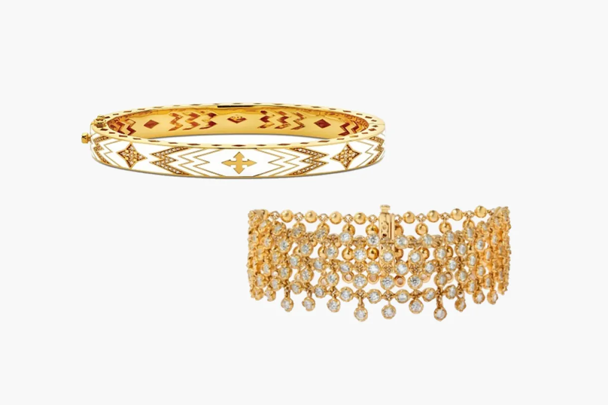 موديلات أساور ذهب عريضة هندية