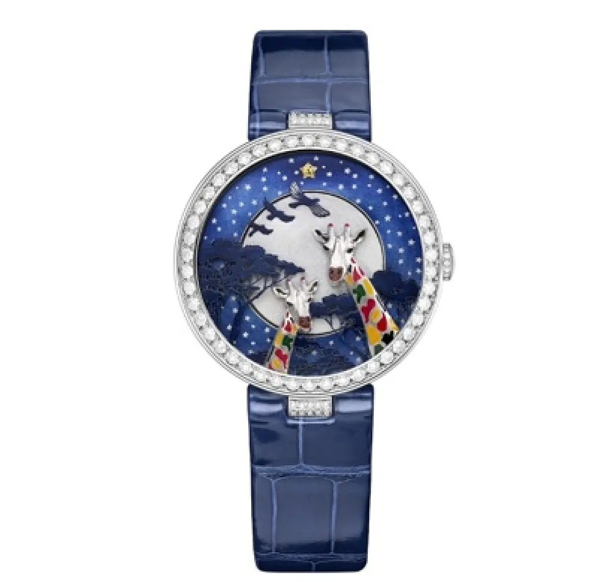 ساعة أنيقة بسماء الليل المرصع بالنجوم من ماركة شوميه Chaumet