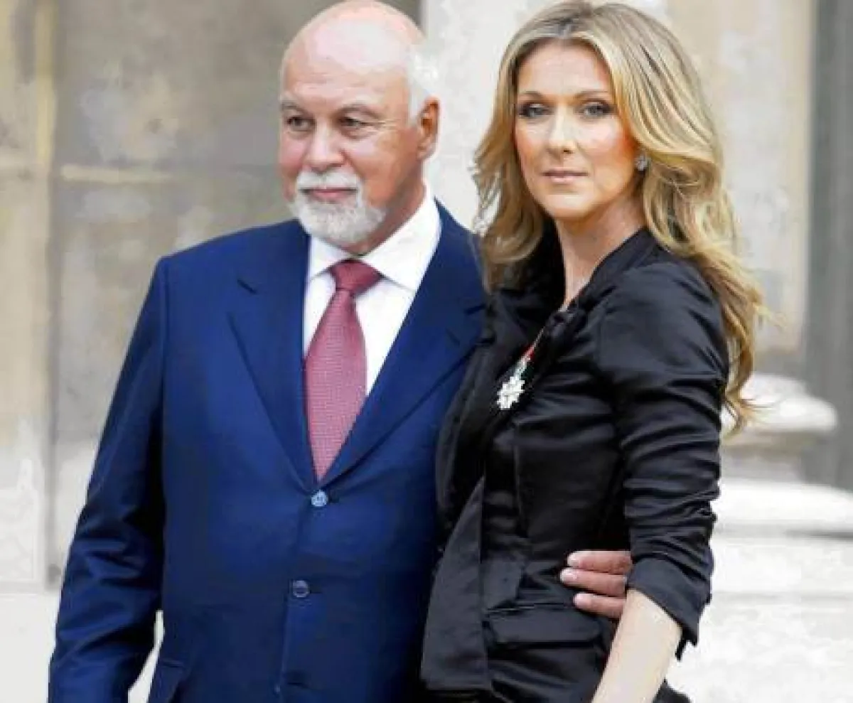 سيلين ديون مع زوجها رينيه آنجليل الصورة من موقع الحساب الشخصي لسيلين على الفيسبوك