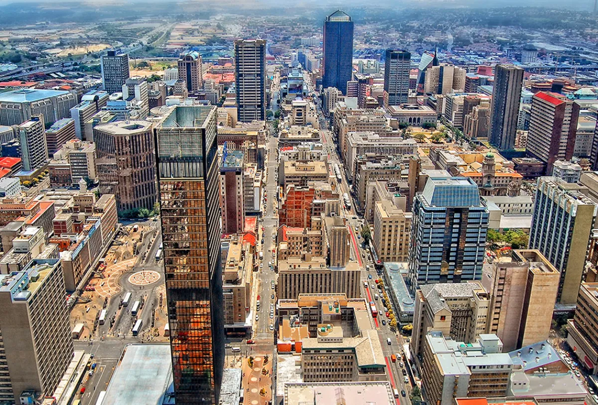 إطلالة على مدينة جوهانسبرغ