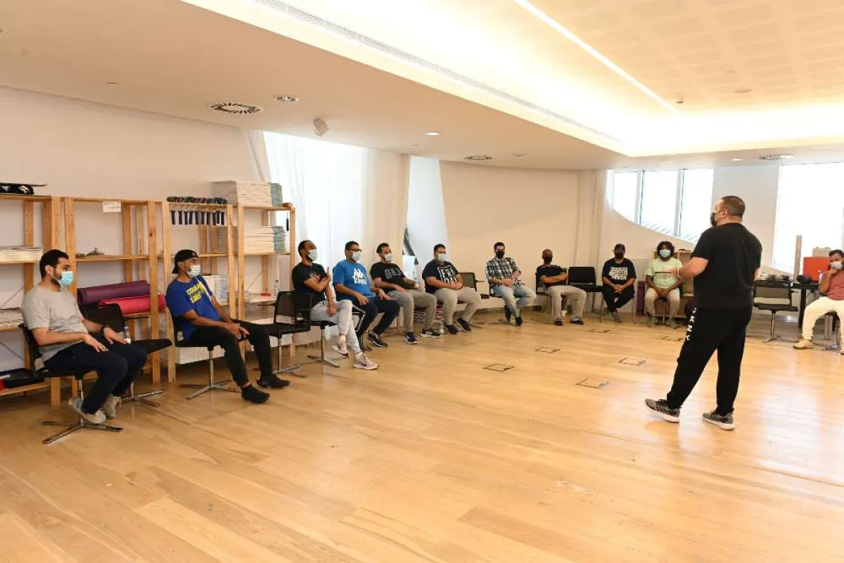 من حصص تدريب المعلمين على تدريس الدراما والمسرح