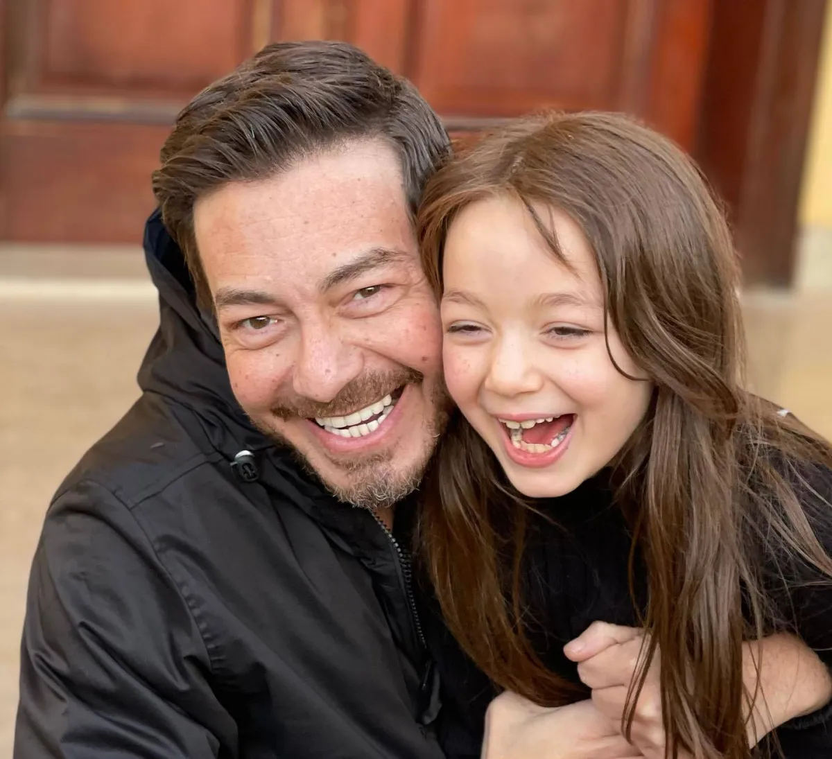 أحمد زاهر وابنته منى