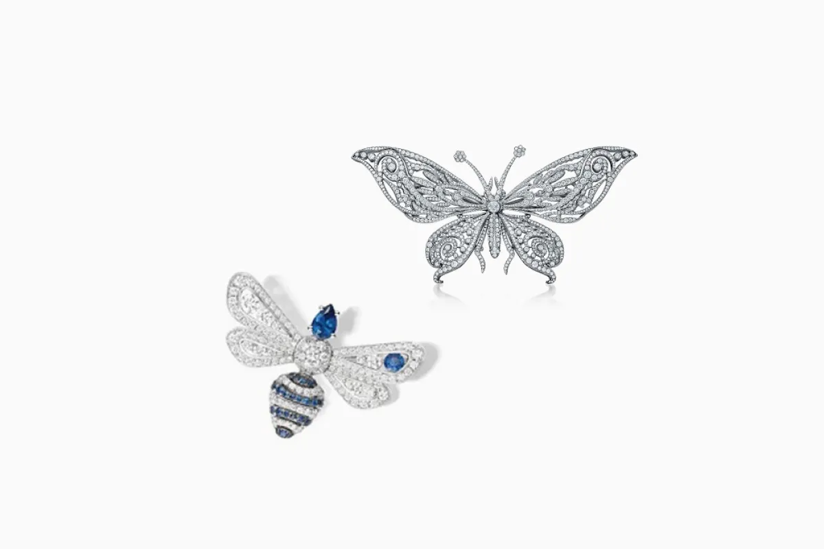 موديلات بروش راقية وطرق تنسيقها مع فستان الزفاف لعروس 2021 