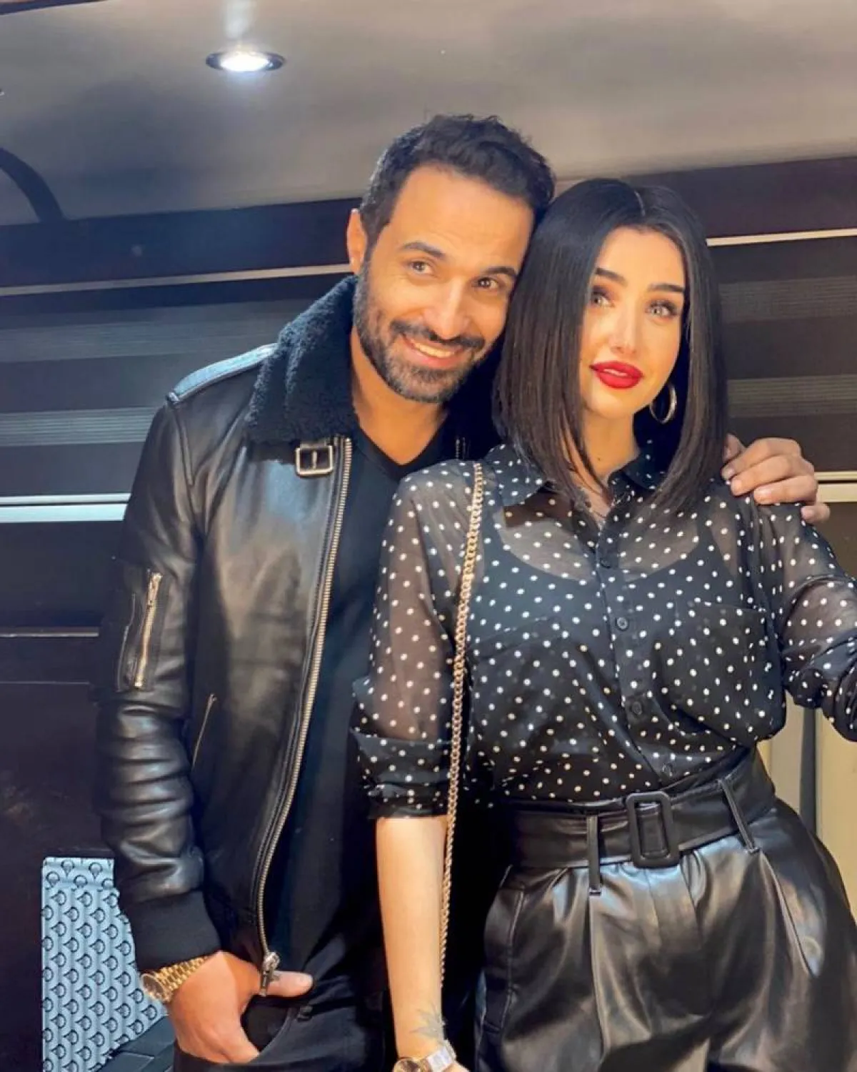 أحمد فهمي وزوجته هنا الزاهد - الصورة من حسابه على انستقرام