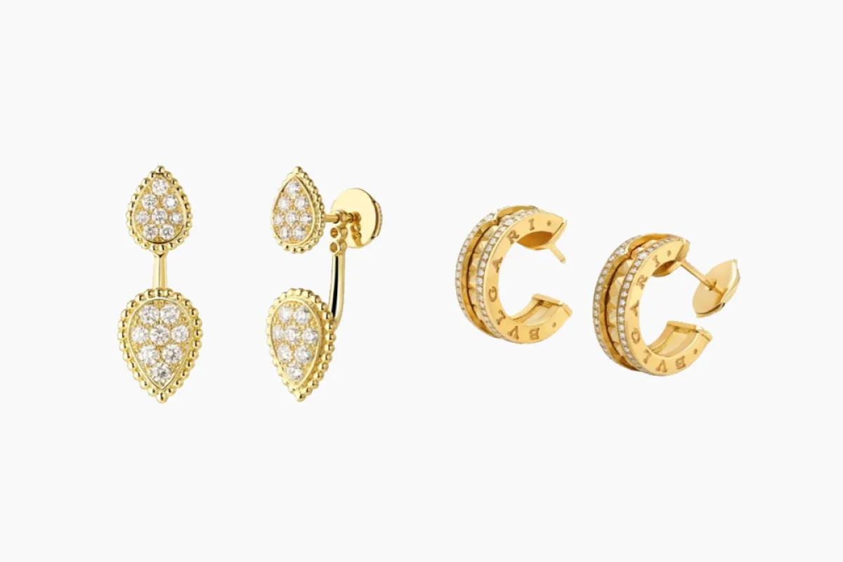 موديلات أقراط ذهب صغيرة لعاشقة الأسلوب الناعم