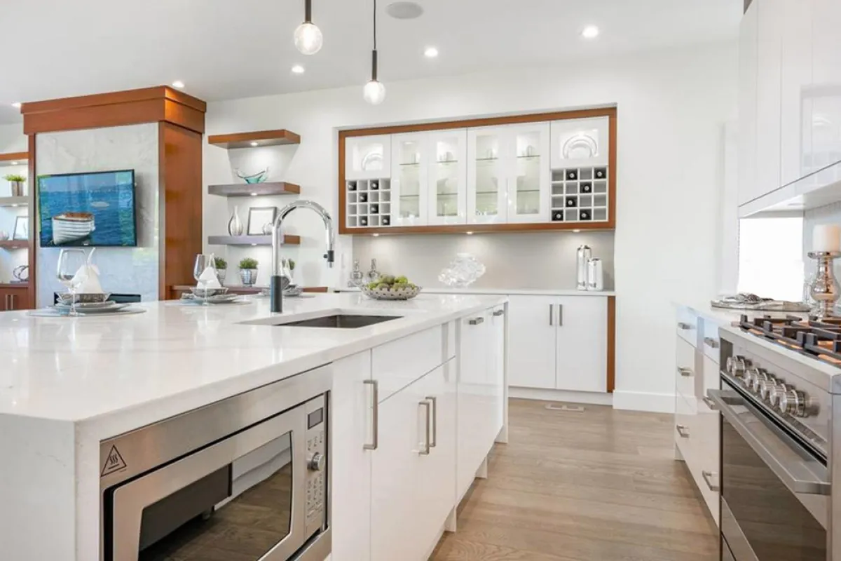 ألوان ديكورات المطابخ الخشب المودرن