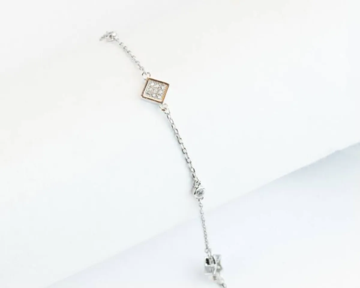 خلخال فضة من متجر لمعة كيان