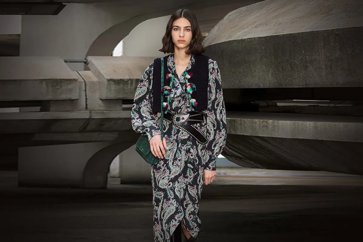 فستان ميدي منقوش من إيزابيل ماران Isabel Marant