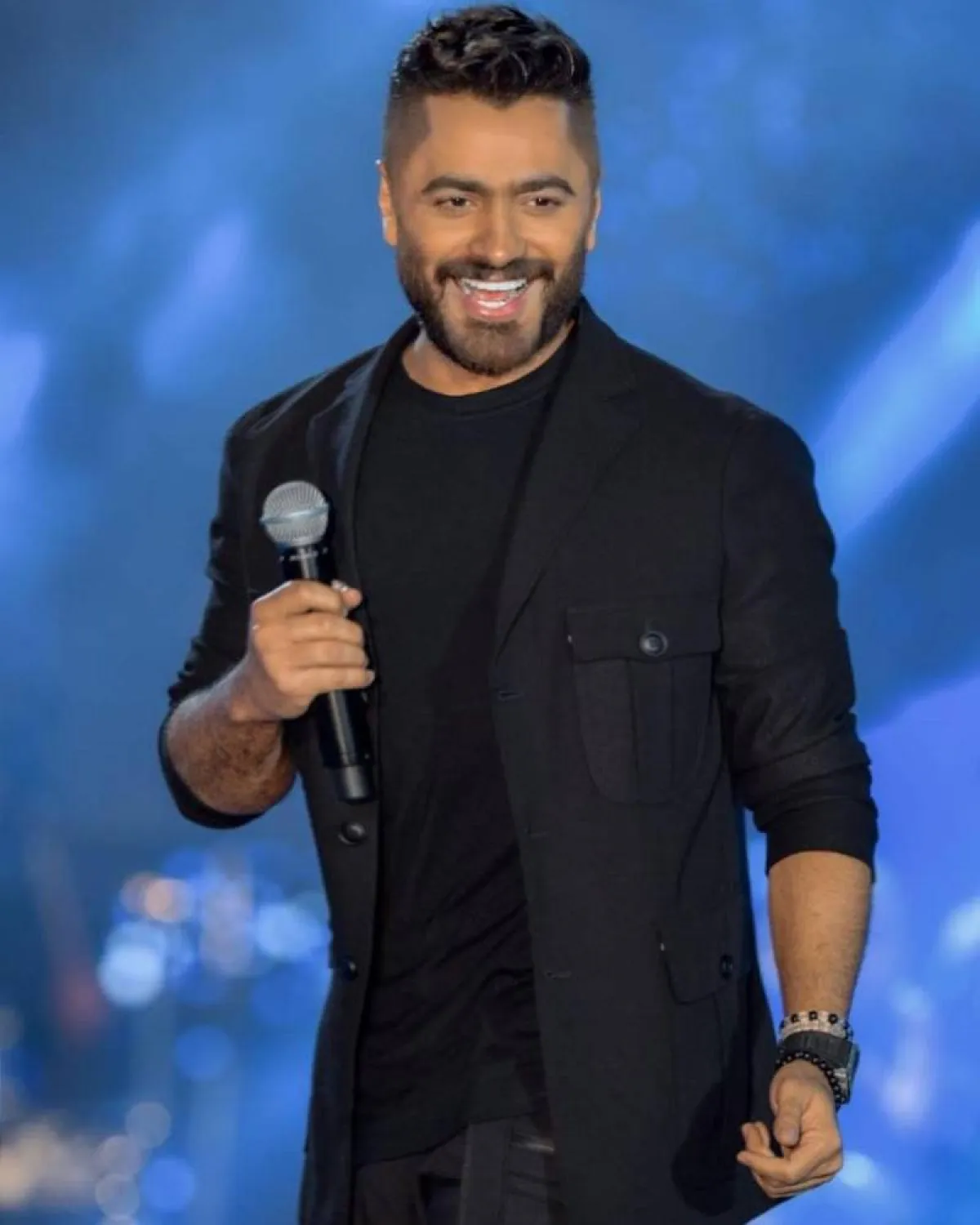 النجم تامر حسني - الصورة من حسابه على انستغرام