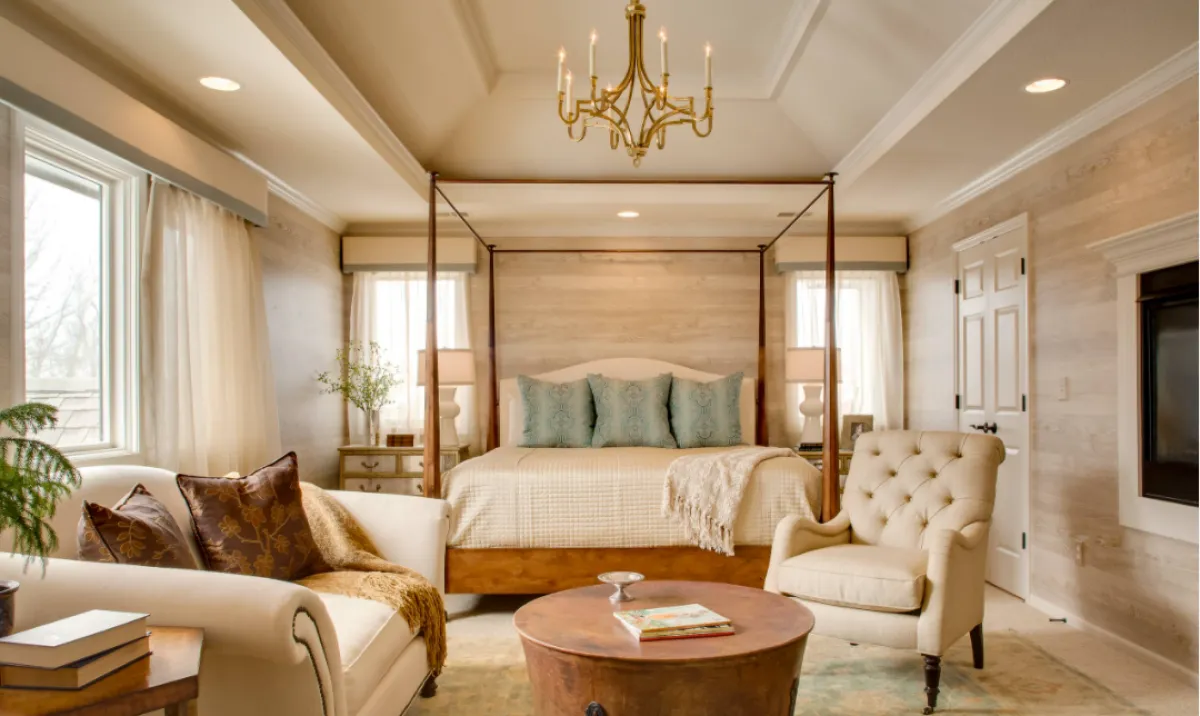 سرير في غرفة نوم العروس