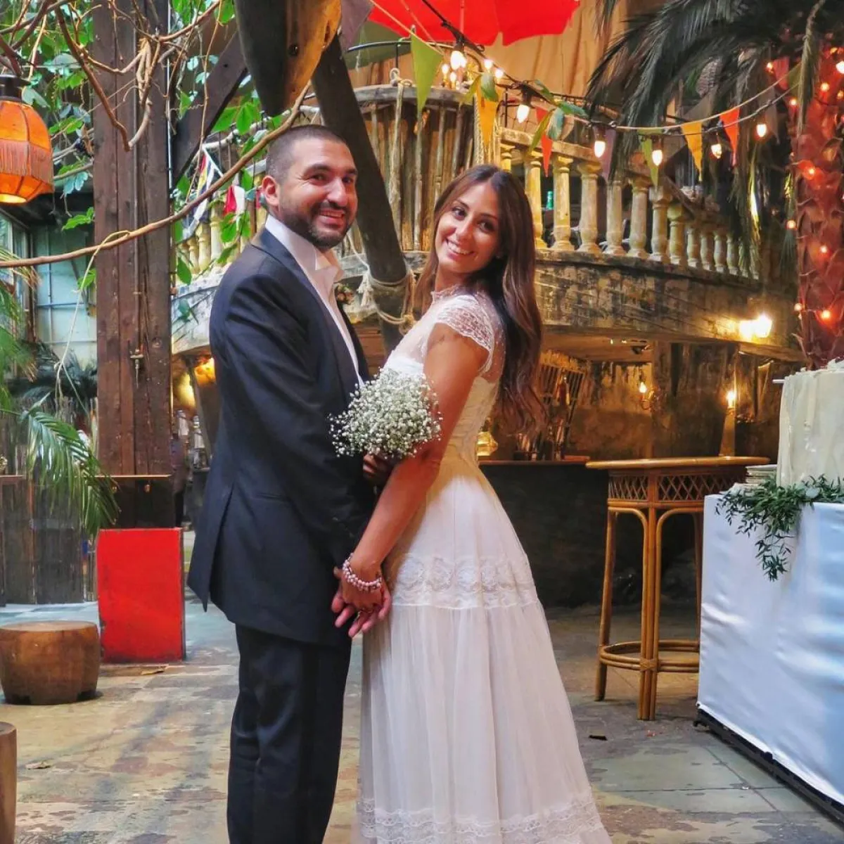 هبة طوجي وزوجها - الصورة من حسابها على إنستقرام
