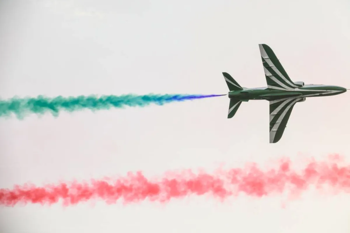 القوات الجوية تقدم استعراضًا في مدينة جدة- من تصوير علي خمج